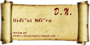 Diósi Nóra névjegykártya