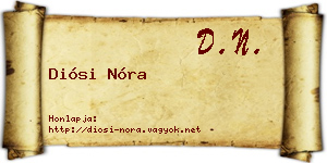 Diósi Nóra névjegykártya