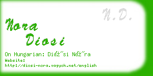 nora diosi business card