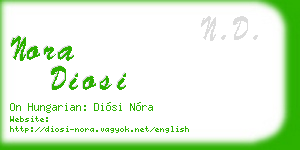 nora diosi business card